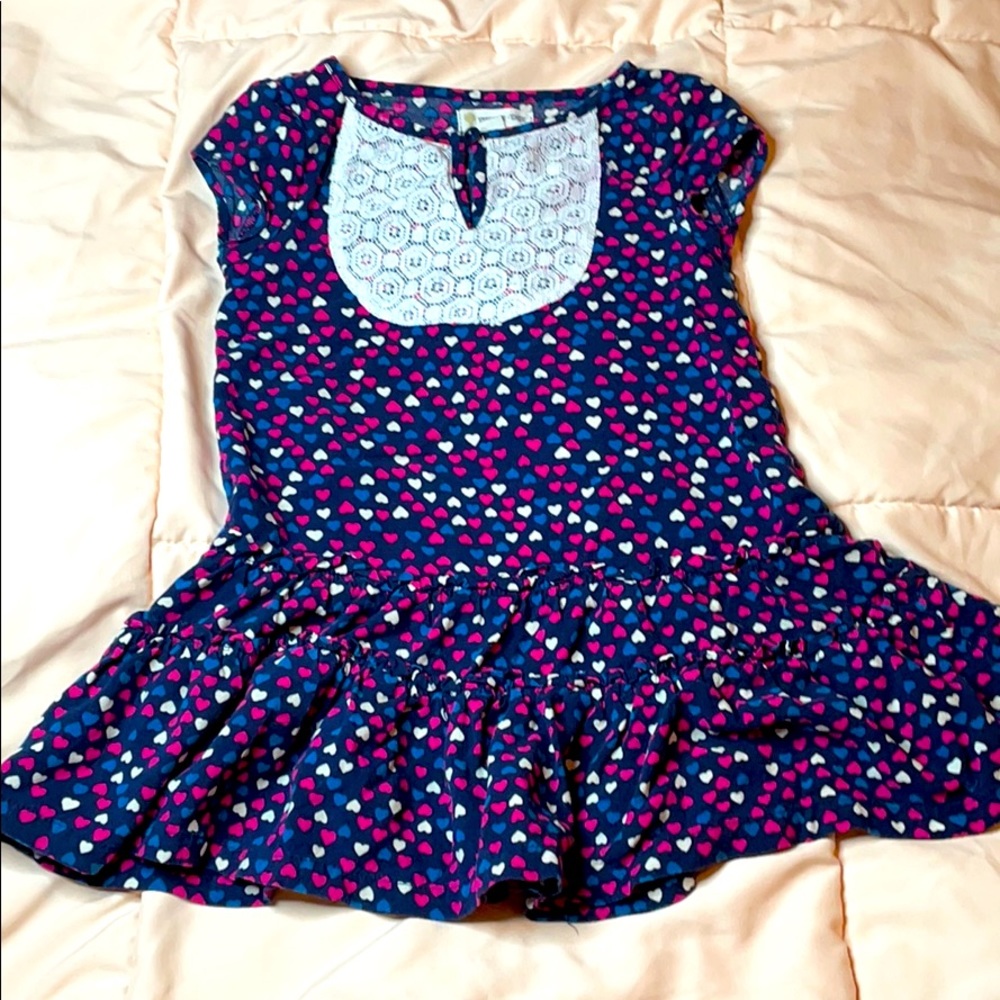 💕Tucker+Tate💕Rayon Heart Dress with Inset lace